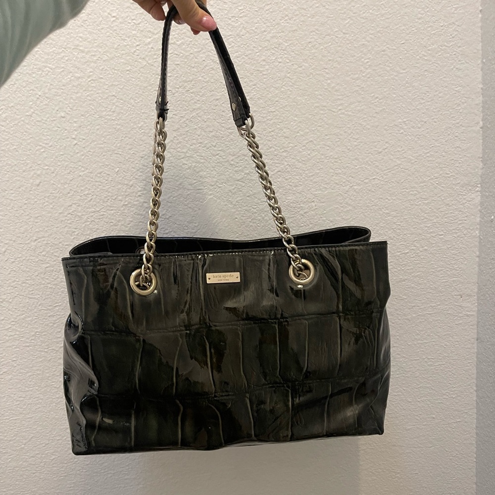 Kate Spade Black Patent Leather Tote